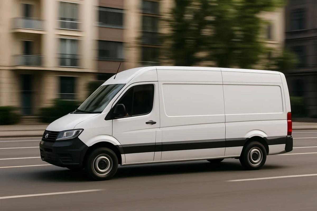 Van de frete em movimento